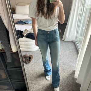 Mother Striaght Leg Blue Jeans